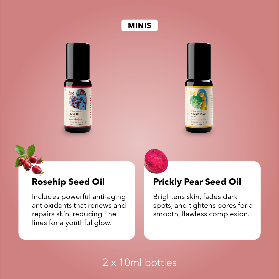 Plump and Glow Mini (Prickly Pear Oil and Rosehip Oil Bundle (2 x 10ml))